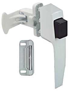 National Hardware V1326 Series N213-165 Pushbutton Latch, White, 1-3/4 in Hole Spacing, Zinc, 5/8 to 2 in Thick Door