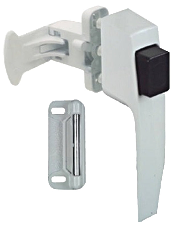 National Hardware V1326 Series N213-165 Pushbutton Latch, White, 1-3/4 in Hole Spacing, Zinc, 5/8 to 2 in Thick Door