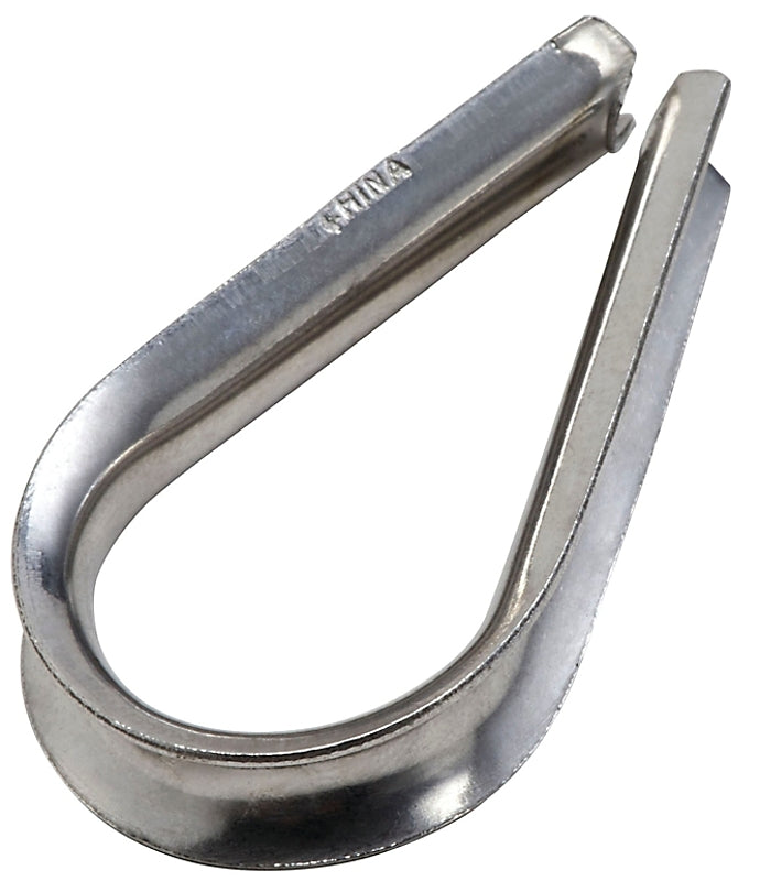 National Hardware 4232BC Series N830-306 Rope Thimble, 1 in Dia x 1-13/16 in L Dimensions, Stainless Steel