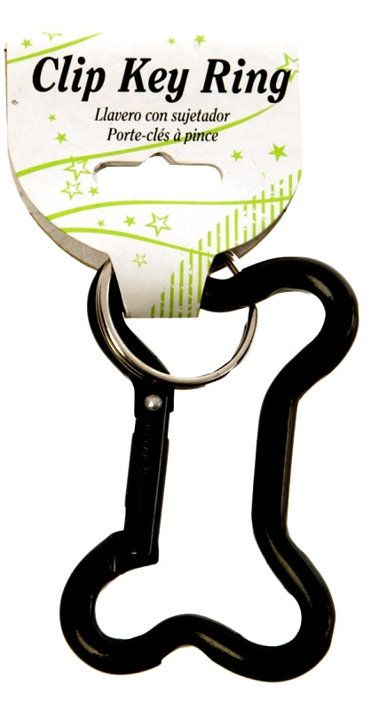 Hy-Ko KH492 Key Ring, Dog Bone, Carabiner Ring, Pack of 5