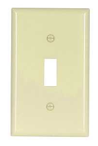 Eaton Wiring Devices 2134LA-BOX Wallplate, Standard-Size, 4-1/2 in L, 2-3/4 in W, 1-Gang, Thermoset, Light Almond