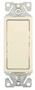 Eaton Wiring Devices 7500 7503LA-BOX Rocker Switch, 15 A, 120/277 V, 3-Way, Lead Wire Terminal, Light Almond, Pack of 10