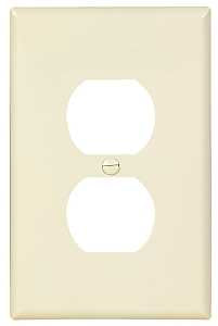 Eaton Wiring Devices PJ8LA Single and Duplex Receptacle Wallplate, 4-7/8 in L, 3-1/8 in W, 1 -Gang, Polycarbonate, Pack of 25