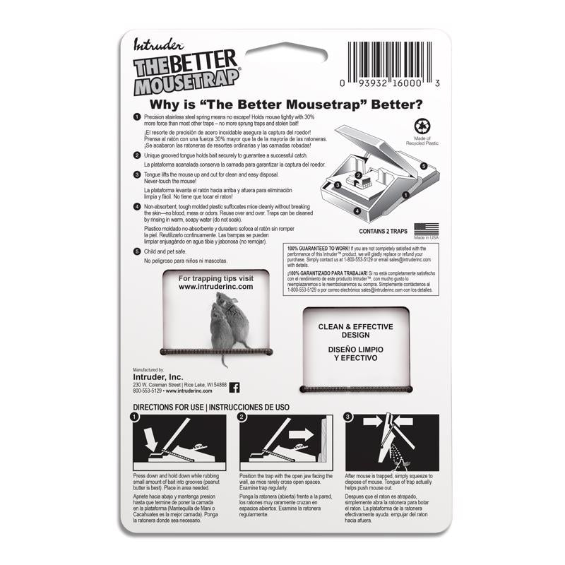 Intruder The Better Mousetrap Small Snap Trap For Mice 2 pk