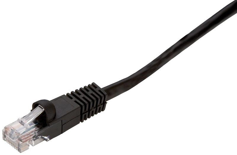 AmerTac PN10156EB Network Cable, 15 ft L, Cat6 Category Rating, RJ45, Black Sheath