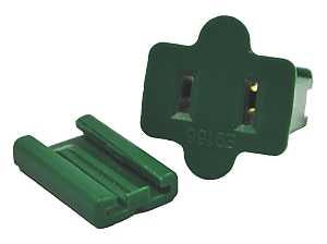 Hometown Holidays ZPLG-F Slide Plug, Female, Green, For: C7 and C9 18 AWG SPT-1 Cord