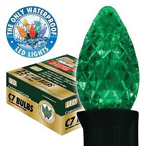 Holiday Bright Lights BU25-LEDFC7-TGR Light Bulb, 0.6 W, Candelabra (E12) Lamp Base, LED Lamp, Green Light