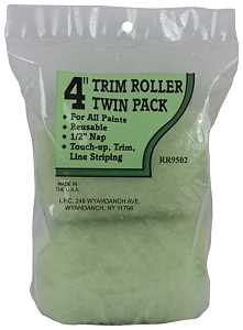 Linzer RR9502 Roller Cover, 1/2 in Thick Nap, 4 in L, Polyester Cover, 12/PK, Pack of 12