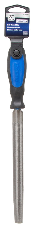 Vulcan JL-F003 File, Half-Round Profile, Half Round Pattern, Double Cut Cut, 3/4 in W Blade, Cushion-Grip Handle