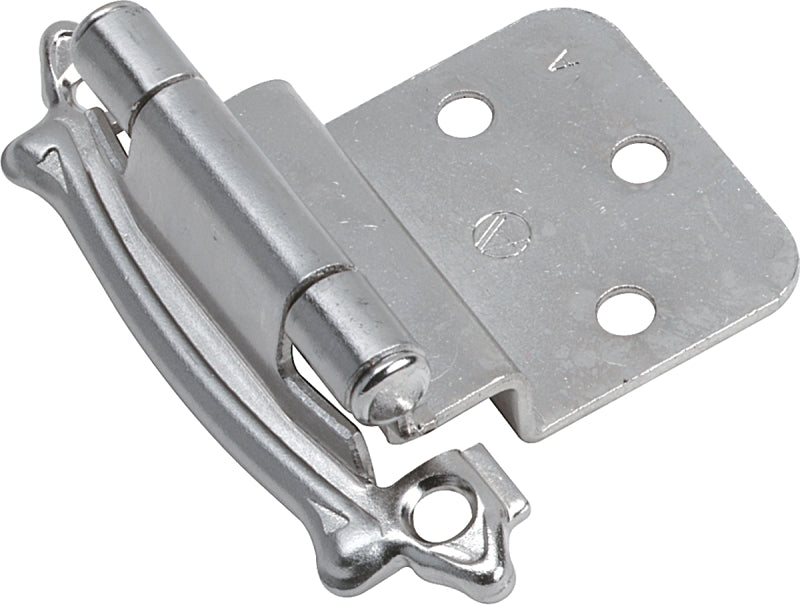 Amerock BPR3428G9 Cabinet Hinge, Sterling Nickel, 2-3/4 in L x 2-3/16 in W
