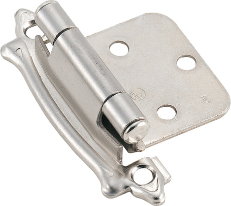 Amerock BPR7329G9 Cabinet Hinge, Sterling Nickel, 2-3/4 in L x 1-3/4 in W