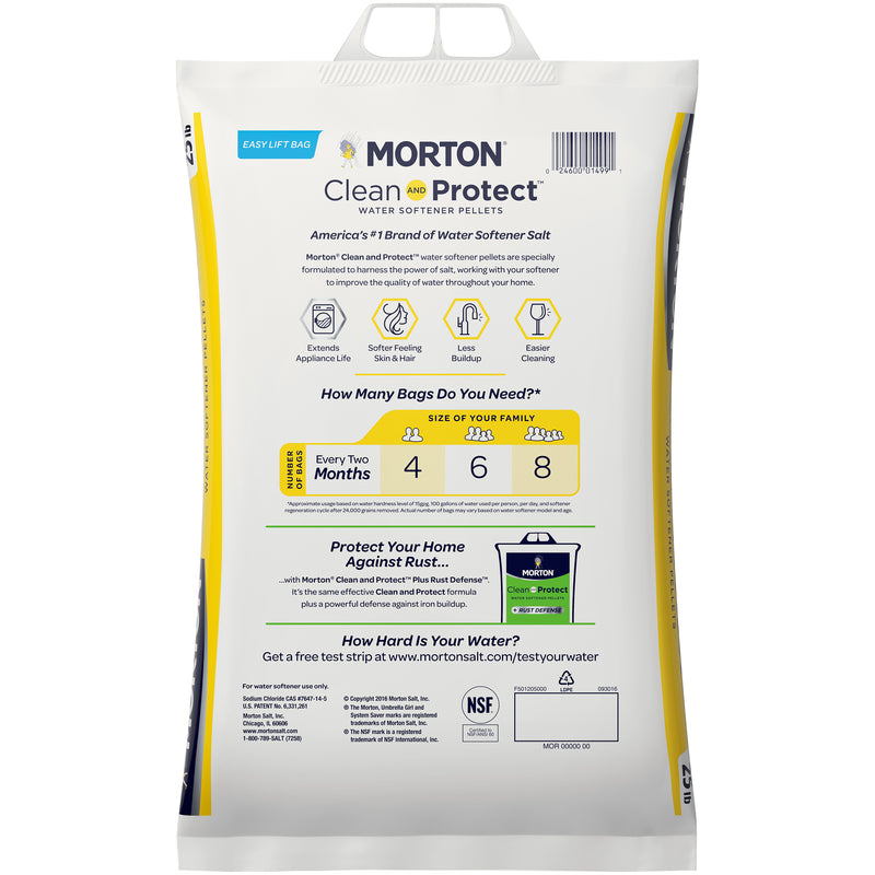 Morton Clean And Protect Water Softener Salt Pellets 25 lb