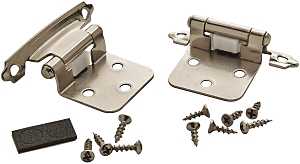 Amerock BPR342926 Cabinet Hinge, Polished Chrome, 2-3/4 in L x 1-3/4 in W