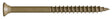Camo 0356200 Screw, Tan, 4 in L, Bugle Head, Star Drive, Type 17 Point, 50/PK