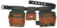 Bucket Boss 50250 Handyman's Rig, 52 in Waist, Poly Ripstop Fabric, Brown/Green, 11-Pocket