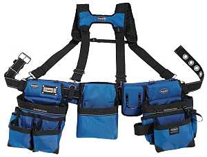 Bucket Boss 55185-RB Framer's Rig, 52 in Waist, Poly Fabric, Royal Blue, 29-Pocket