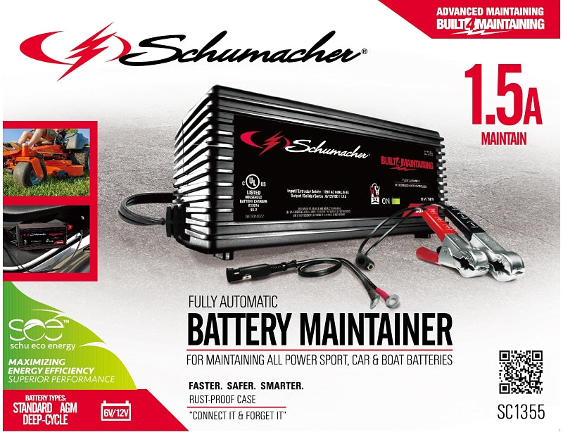 Schumacher SC1355 Battery Maintainer, 0.4 A Input, 6/12 V Output