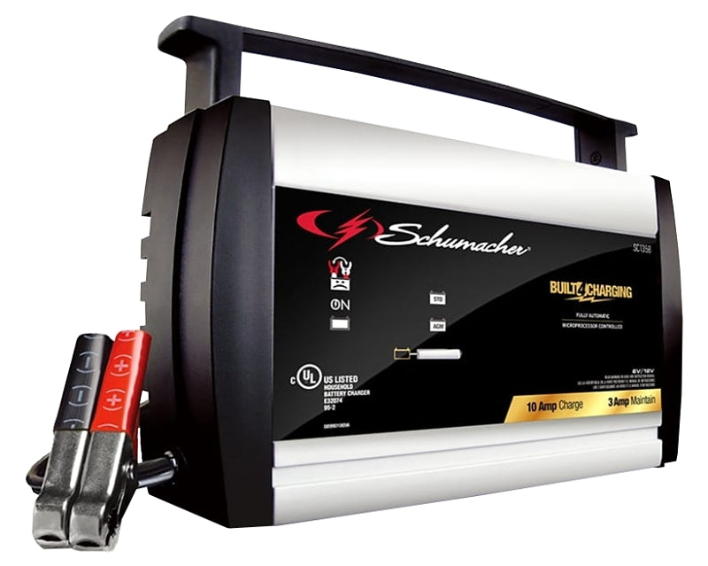 Schumacher SC1358 Battery Charger, 2.5 A Input, 6/12 V Output, AGM Battery