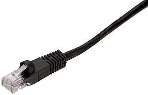Zenith PN10076EB Network Cable, 7 ft L, Cat6e Category Rating, Black Sheath
