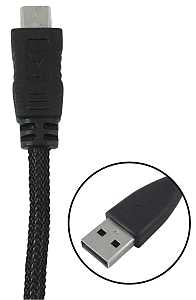 Zenith PM1003MCBB USB Cable, Black Sheath, 3 ft L, Pack of 4