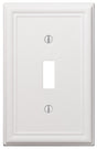 Amerelle 149TW Wallplate, 4-7/8 in L, 3-1/8 in W, 1-Gang, Steel, White, Pack of 4