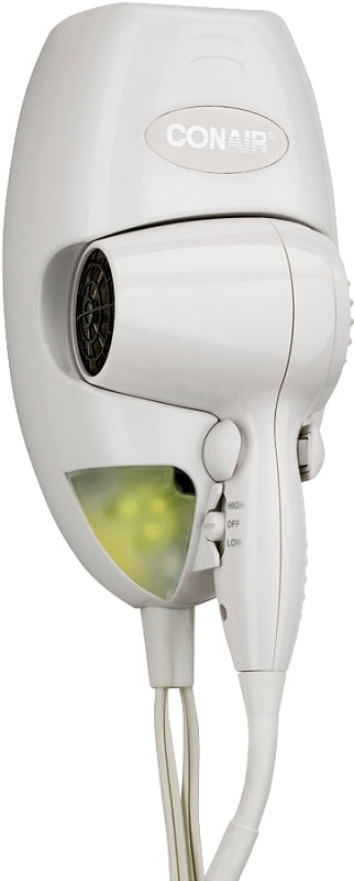 Conair 134R Hair Dryer, Specifications: 1600 W Wattage, 6 ft Cord Length, White