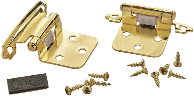 Amerock BP34293/BPR34293 Cabinet Hinge, Polished Brass, 2-3/4 in L x 1-3/4 in W