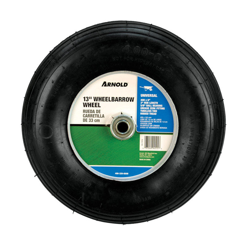 Arnold 6 in. D X 13 in. D 350 lb. cap. Wheelbarrow Tire Polyurethane 1 pk