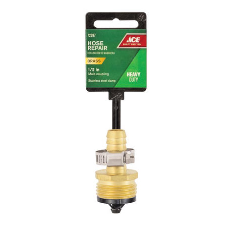 Ace 1/2 in. Hose Barb x 3/4 in. Male in. Brass Threaded Male Hose Repair, Pack of 5