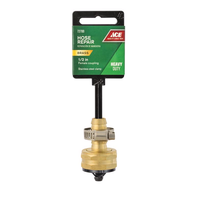 Ace 1/2 in. Hose Barb x 3/4 in. FHT in. Brass Threaded Female Hose Repair, Pack of 5
