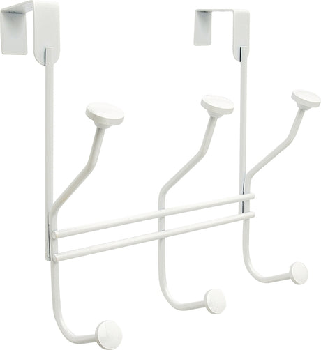 Amerock H55548GW Series Hook, 9-3/4 in L x 9-5/16 in W x 5-1/3 in H Dimensions, White, 3-Hook, Steel, Pack of 2