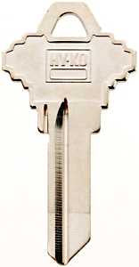 Hy-Ko 11010SC1 Key Blank, Brass, Nickel, For: Schlage Cabinet, House Locks and Padlocks, SC1 Key Number, Pack of 10
