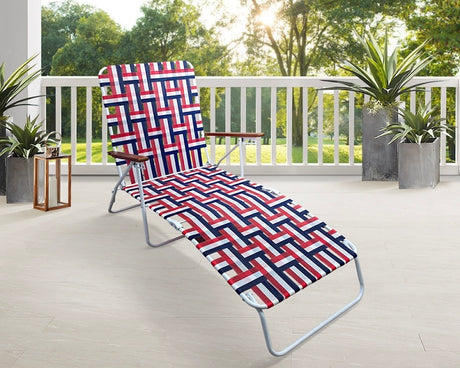 Seasonal Trends AC4012-RED Folding Web Lounge Chair, 25.20 in W, 66.93 in D, 35.04 in H, 300 lbs Capacity, Pack of 2