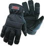 Boss 5207L Utility Gloves, L, Wing Thumb, Fleece, Black