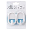 iDesign 3/4 in. L White Plastic Small Stick On Hook 0.2 lb. cap. 2 pk