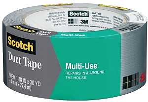 Scotch 2930-C Duct Tape, Gray, 30 yd L