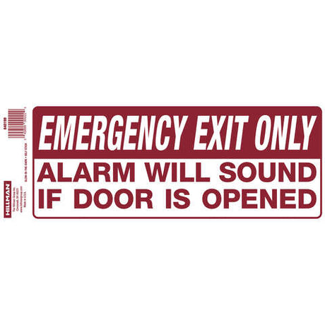 HILLMAN English White Exit Sign 4 in. H X 10 in. W, Pack of 10