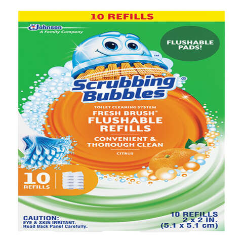 Scrubbing Bubbles Fresh Brush Citrus Scent Toilet Wand Refill Heads