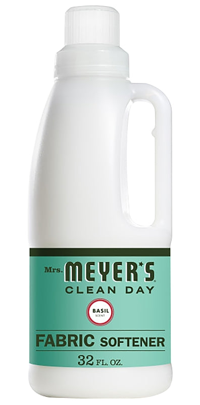Mrs. Meyer's 014334 Fabric Softener, 32 oz, Liquid, Basil