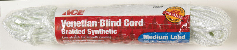 Ace 9/64 in. D X 48 ft. L White Braided Nylon Cord