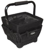 Bucket Boss Professional Series 74012 Tool Tote, 11 in W, 11 in D, 10 in H, 20-Pocket, Poly Fabric, Black