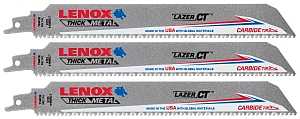 Lenox 2058829 Reciprocating Saw Blade, Applicable Materials: Cast Iron, Stainless Steel, 1 in W, 9 in L
