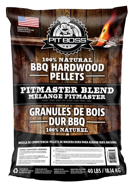 Pit Boss PBPLT534040183 Pitmaster Blend Pellet, Hardwood, 40 lb