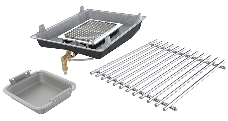 Broil King 18677 Infrared Side Burner Kit, 9.65 in W x 11.93 in H Dimensions, Stainless Steel