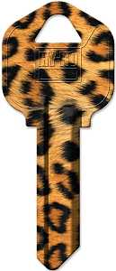 Hy-Ko 16010KW1-01 Key Blank, Leopard, Brass, Painted, For: Kwikset KW1, Titan KW10 Keyways, Pack of 10