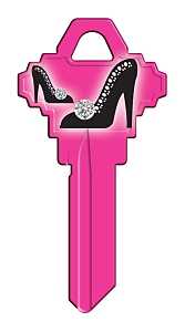 Hy-Ko 16005SC1-35 Key Blank, High Heel, Brass, For: Schlage SC1 Keyways, SC1 Key Number, Pack of 5