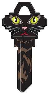 Hy-Ko 16005SC1-37 Key Blank, Cat Face, Brass, For: Schlage SC1 Keyways, SC1 Key Number, Pack of 5