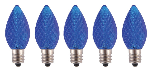 Hometown Holidays 24774 Bulb, Candelabra Lamp Base, LED Lamp, Crystal Blue Light