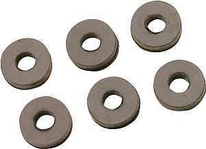 Plumb Pak PP805-31 Faucet Washer, Flat, #0, 17/32 in Dia, Rubber, For: Sink and Faucets, Pack of 6