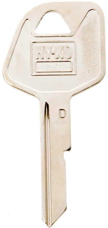 Hy-Ko 11010B67 Key Blank, Brass, Nickel, B67 Key Number, Pack of 10